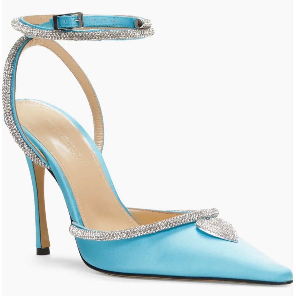NWT Mach & Mach Crystal Heart Pointed Toe Pump (Women)